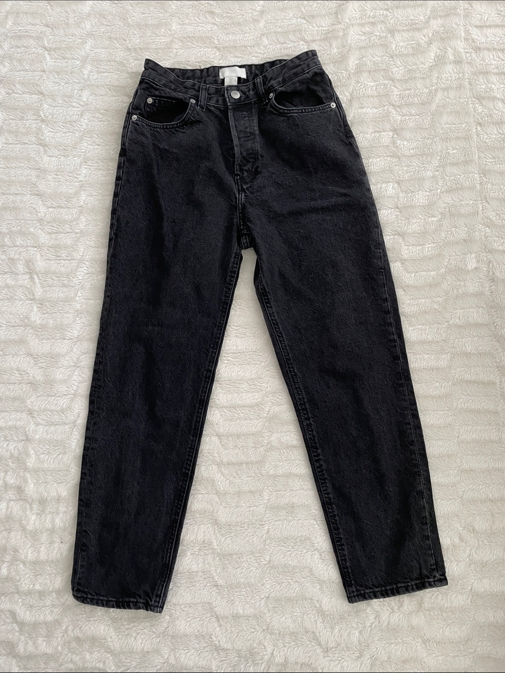 H&M Black High-Waist Mom Jeans